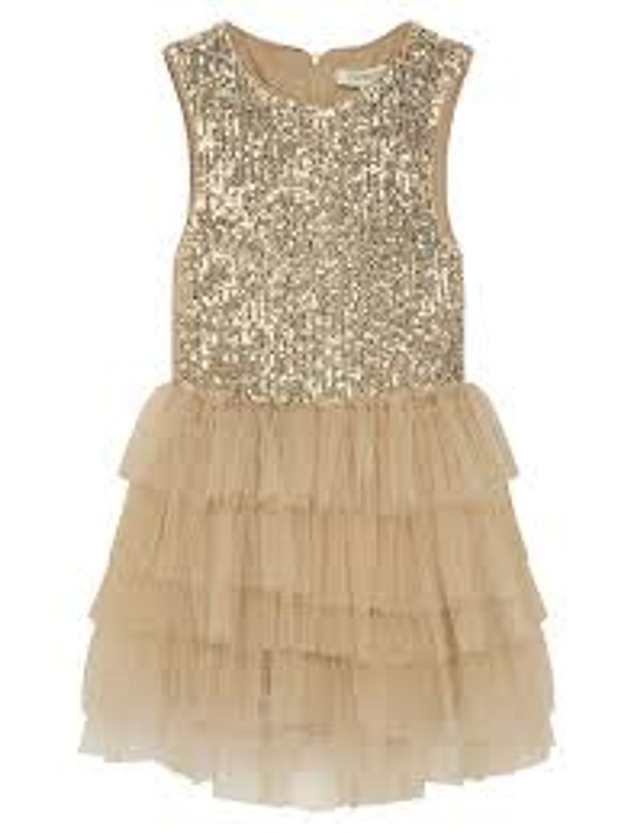 Short sequin and tulle dress TWINSET