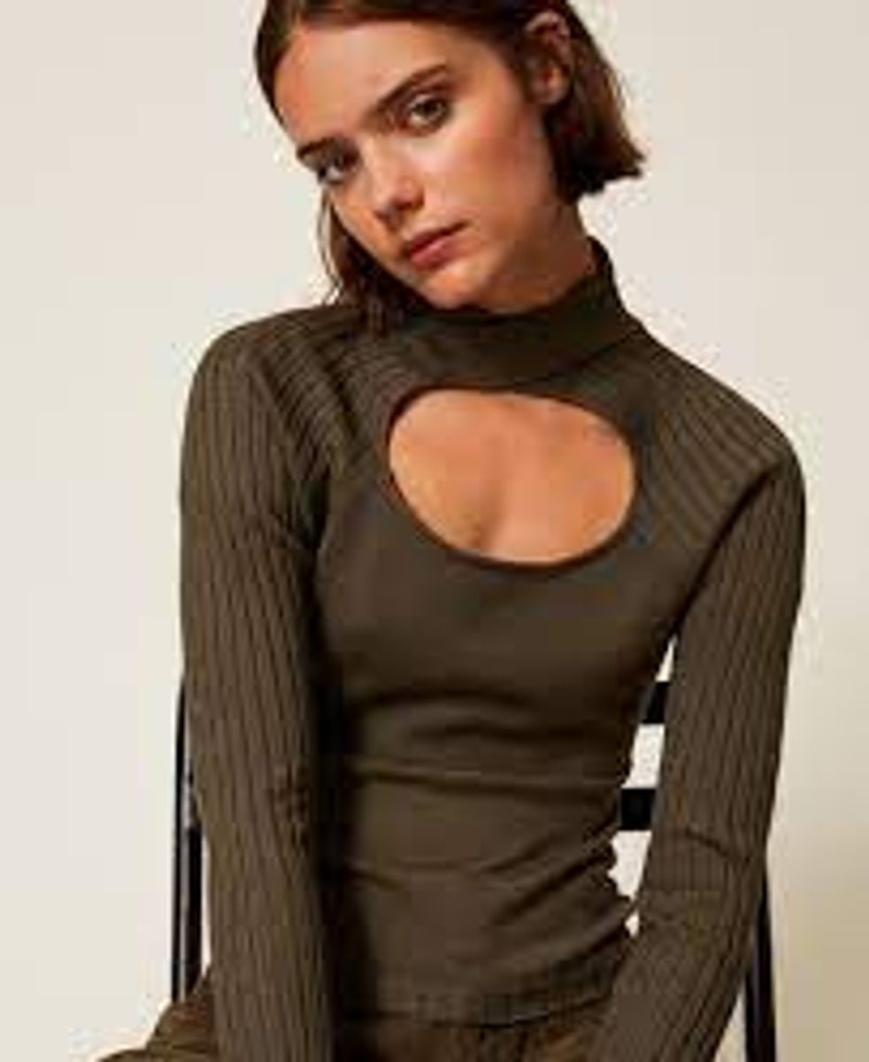Fitted jumper with cut-out TWINSET