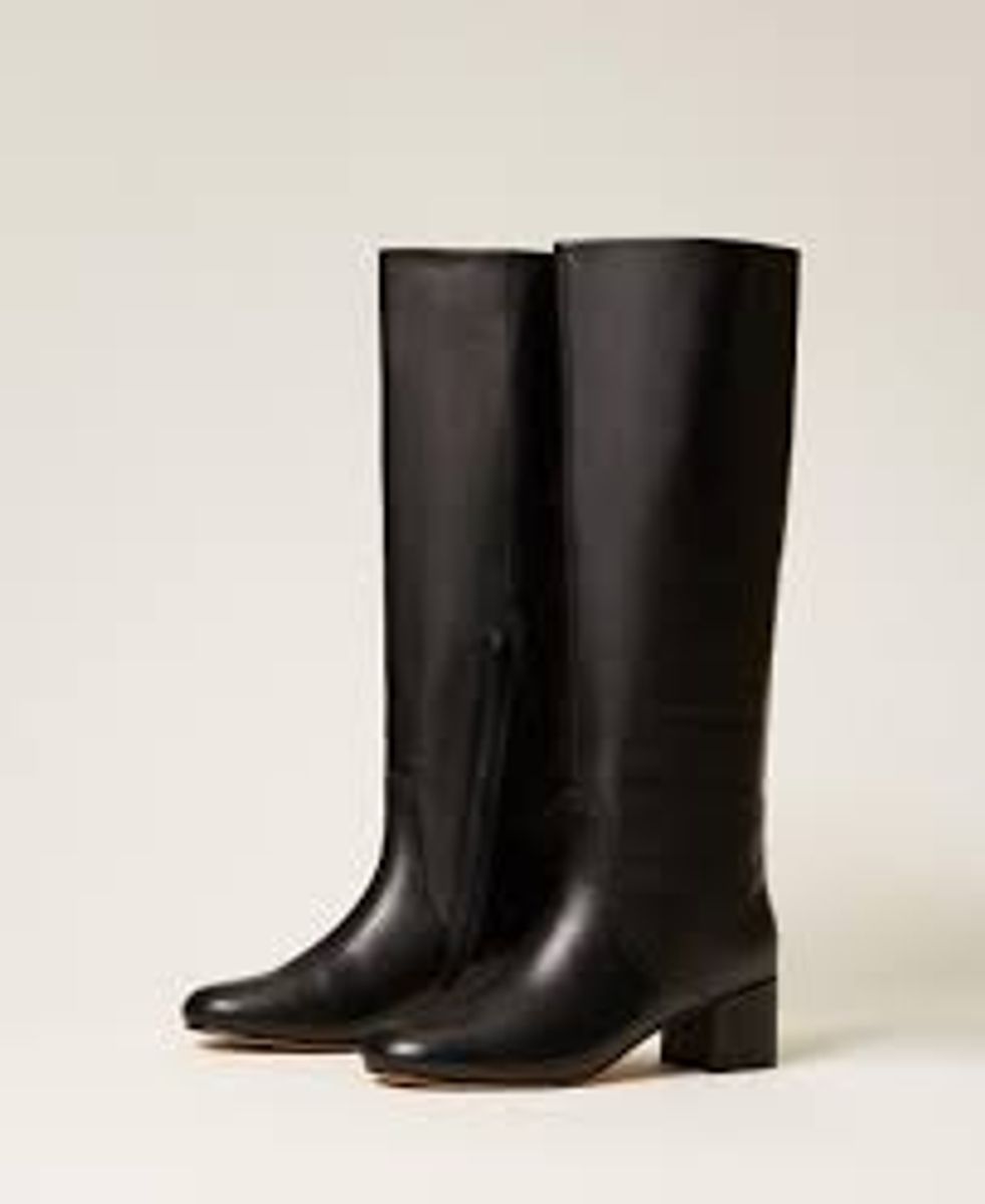 Leather high boots TWINSET