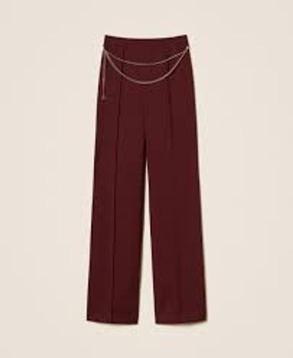 Crêpe cady trousers with belt TWINSET