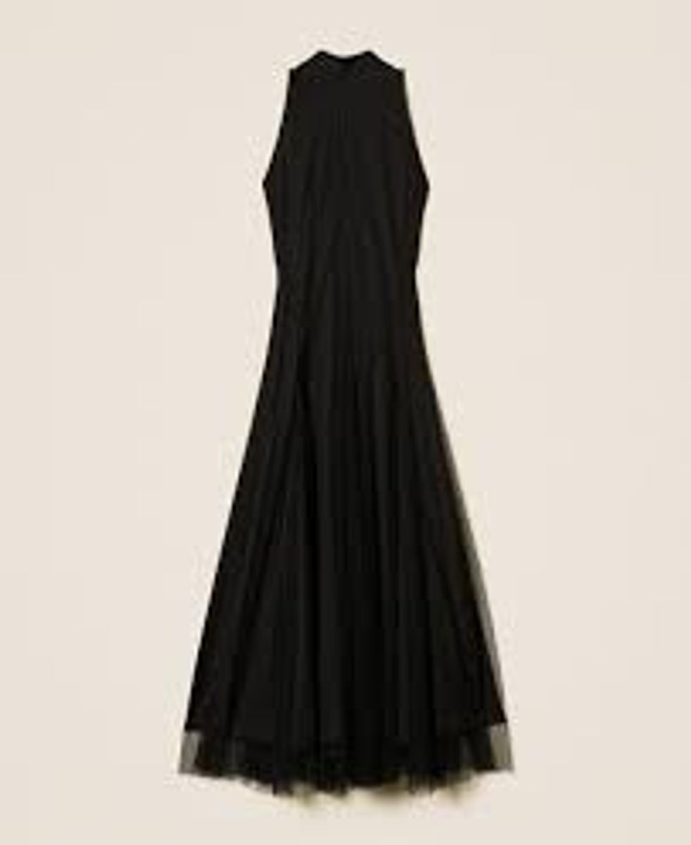 Long plumetis tulle dress TWINSET