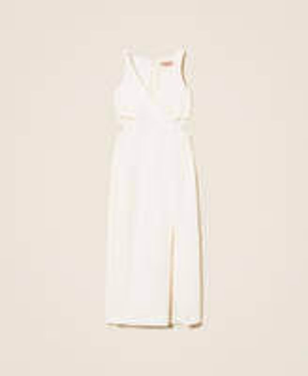 Midi crêpe dress with cut-out TWINSET