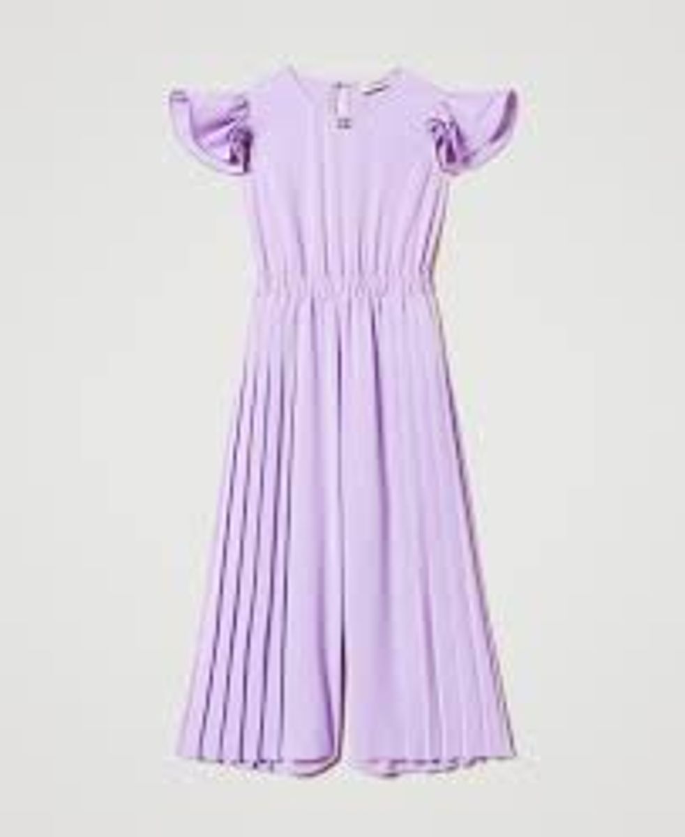 Pleated crêpe de Chine jumpsuit TWINSET