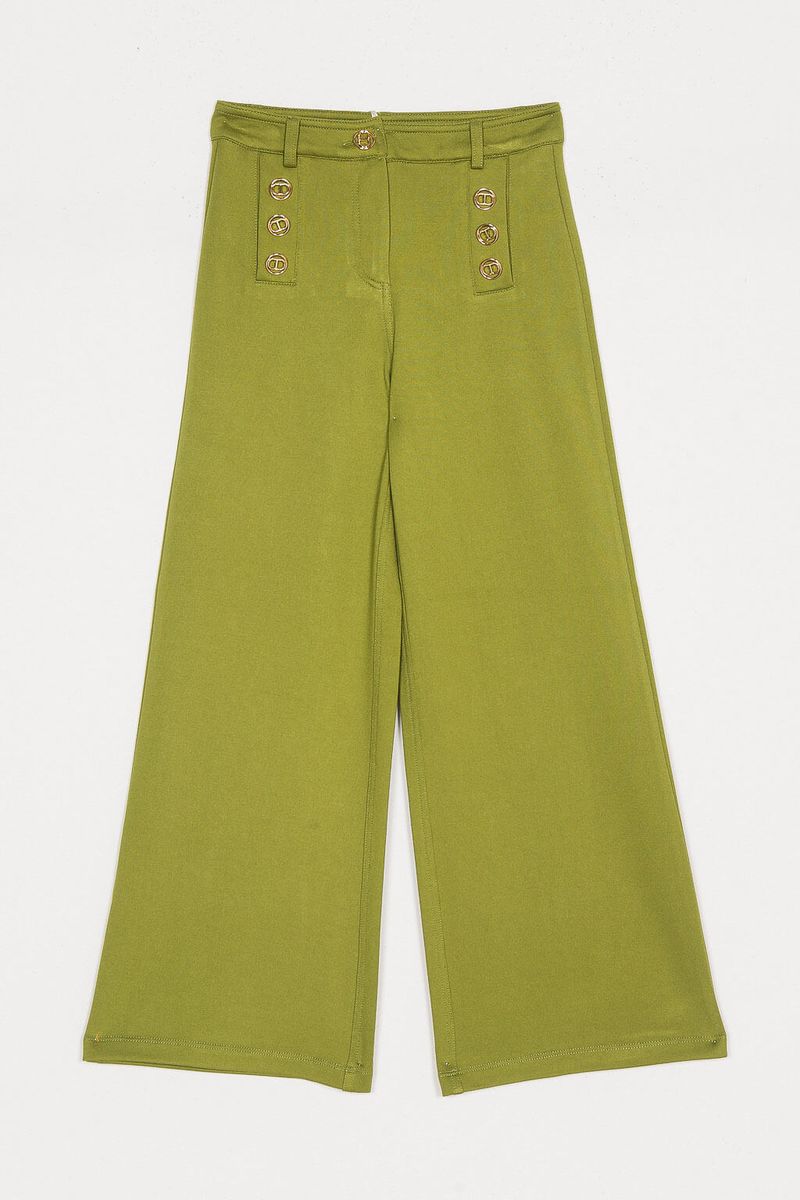 Palazzo trousers with Oval T buttons TWINSET