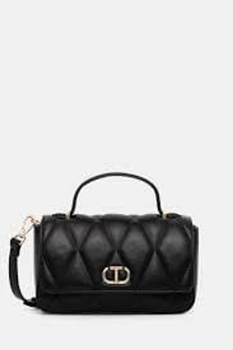 Small quilted shoulder bag - BLACK TWINSET