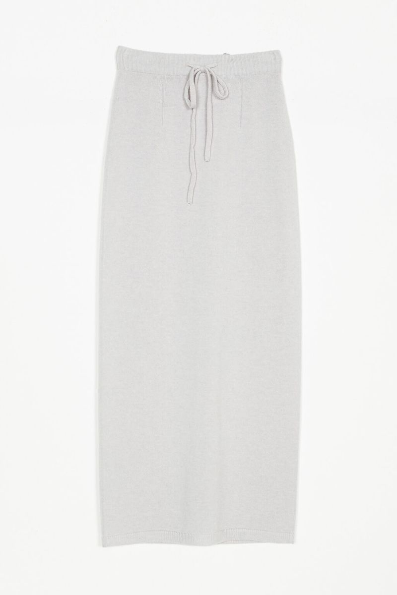 KNITTED SKIRT LIGHT GREY   TWINSET